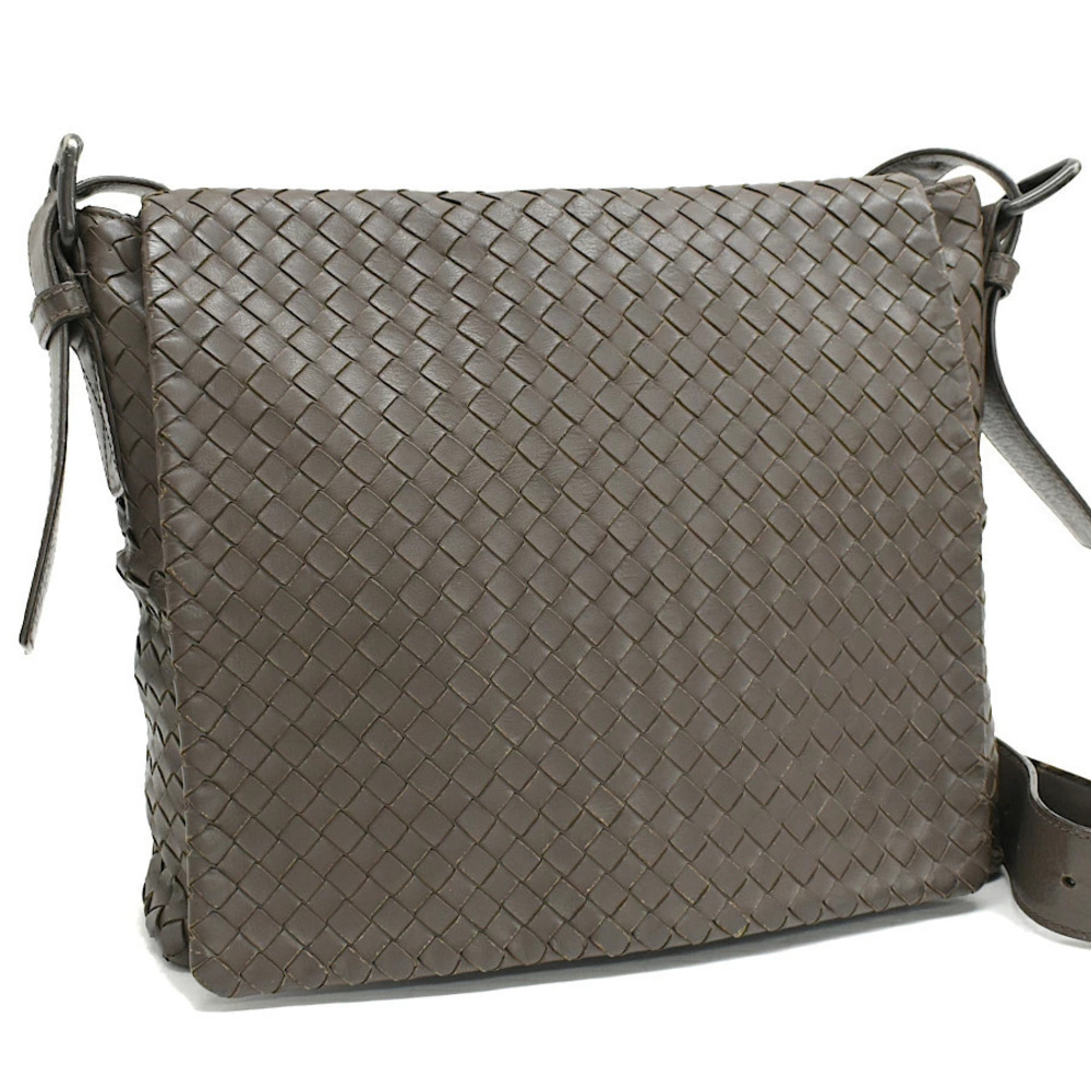 Bottega Veneta Crossbody Bag Intrecciato Leather Brown